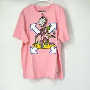 Looney Tunes NWT pink Arrow Willie T-Shirt unisex medium